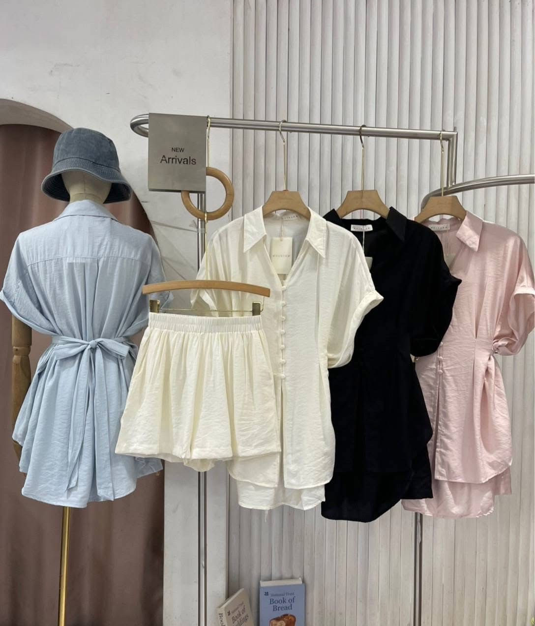 Serenity Silk Button-Down Set