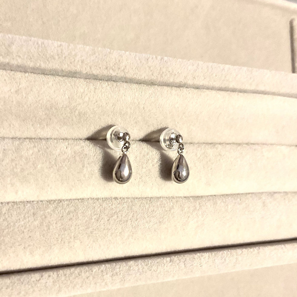 Thumbnail: Platinum Droplet Earring
