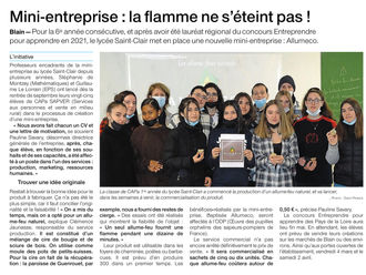 Un nouveau projet pour la mini entreprise!