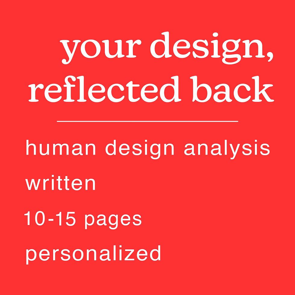 Thumbnail: Human Design Chart Analysis (written)