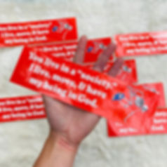 YOU LIVE IN A "SOCIETY" - 9x2.5"bumper sticker