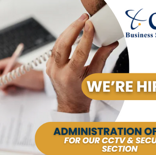 Administration Officer - For Our CCTV & Security Section