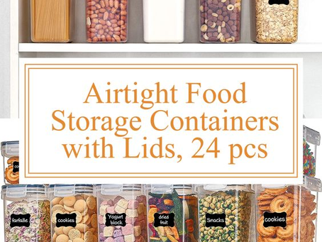 Maximize Your Kitchen Storage with BPA-Free, Airtight Containers for Cereal, Dry Food & More!