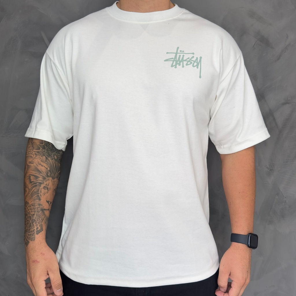 Camiseta STUSSY oversized Off white