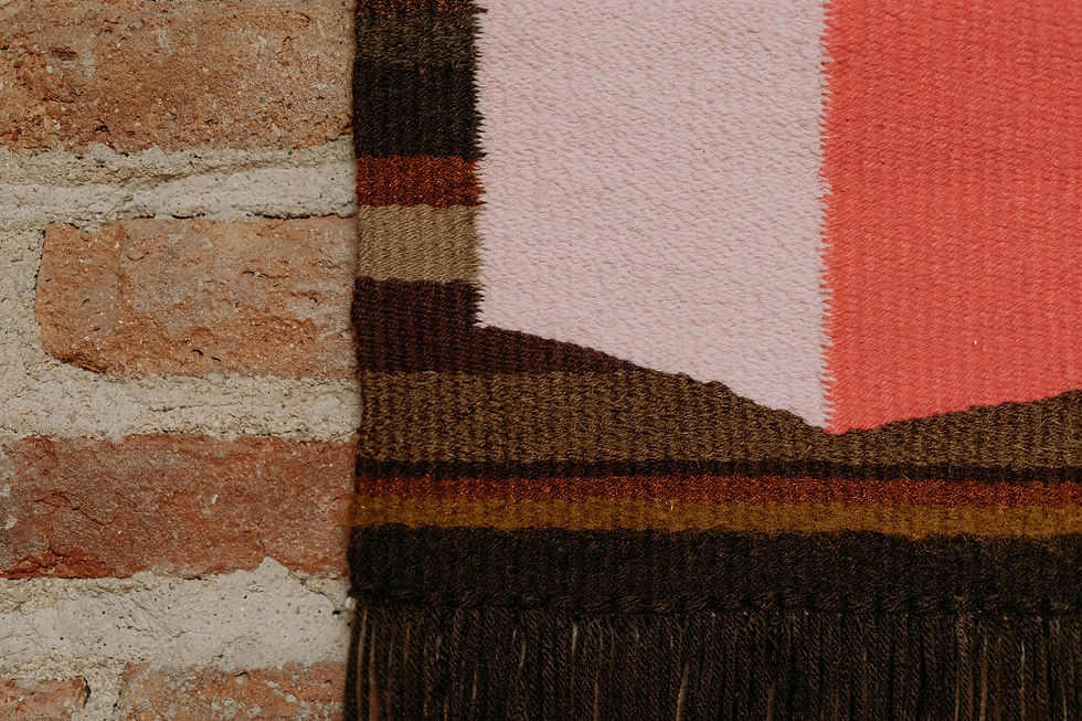 Miniatura: Tapiz Artesanal Cúbica Pink