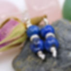 Thumbnail: Lapis lazuli dropper earrings