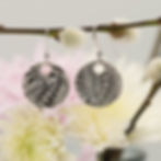 Thumbnail: Silver earrings: Fern leaf texture
