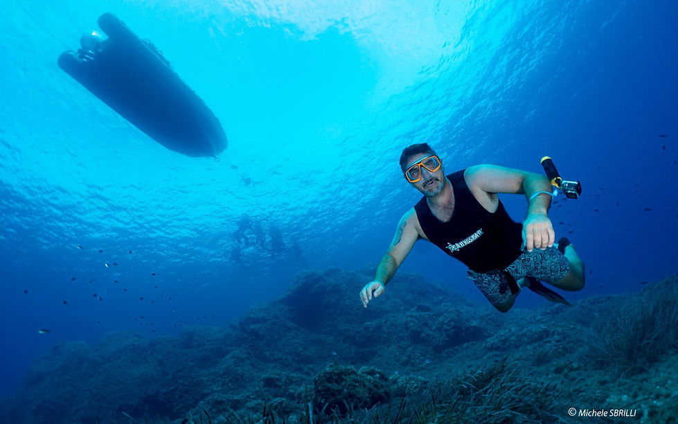 Alessio in freediving