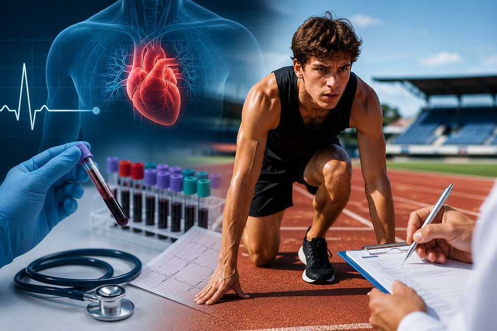 O que o caso de Gabriel Ganley ensina sobre exames cardiológicos, laboratoriais e consulta com cardiologista antes do esporte de competição