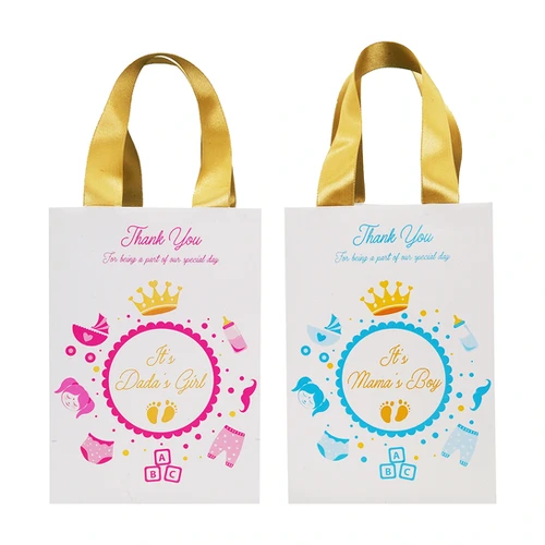 Baby Shower Return Gift Bags (Pink Blue) Vidil Bags