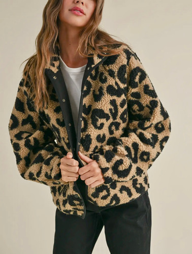 The Leopard Sherpa Jacket | KàBee Boutique