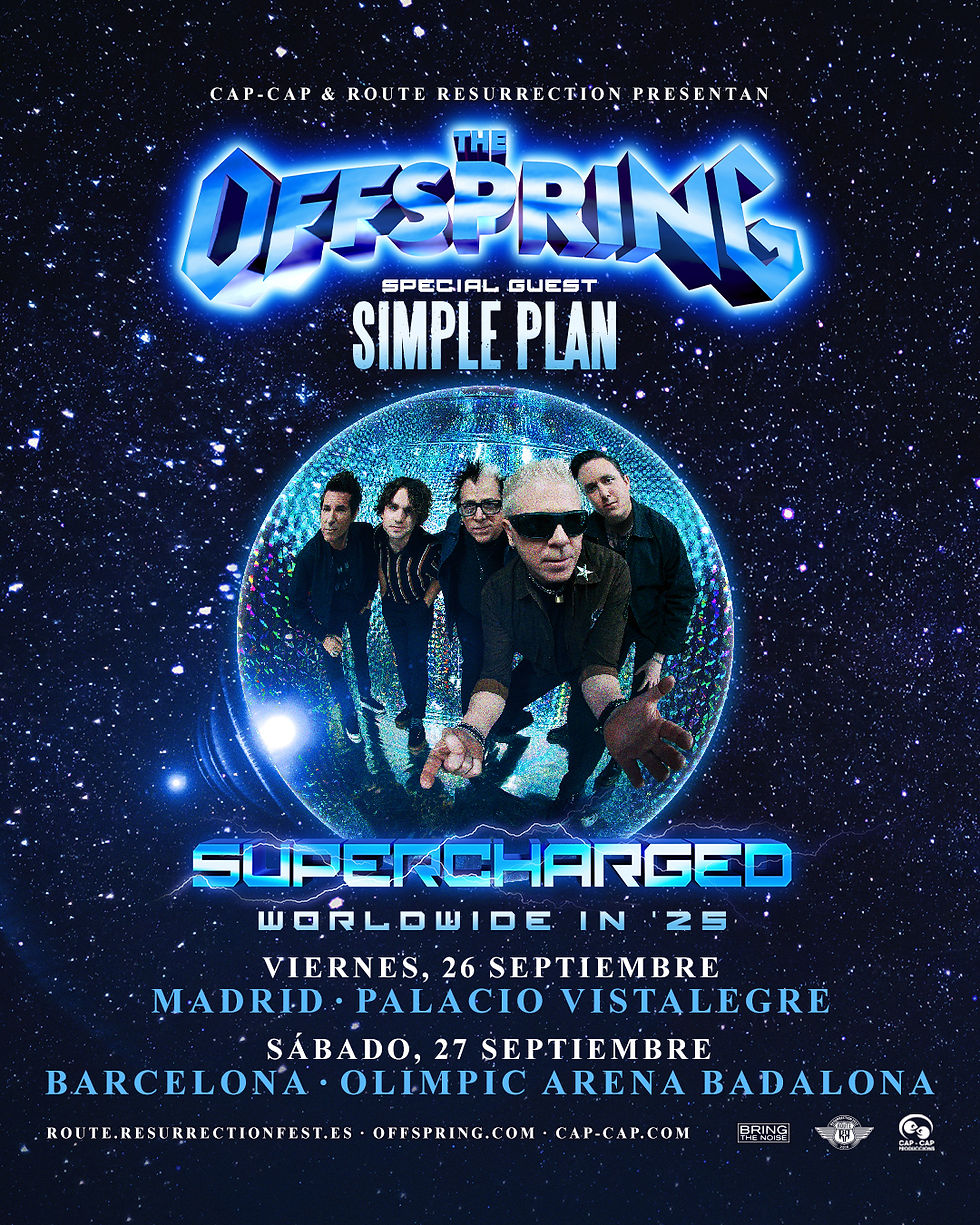 Si creciste con el punk rock de los noventa y todavía te sabes de memoria esos himnos que te hacían saltar en tu habitación, este fin de semana tienes una cita obligada. The Offspring aterrizan en España con dos conciertos que prometen ser históricos: el viernes 26 de septiembre en el Palacio Vistalegre de Madrid y el sábado 27 de septiembre en el Olímpic Arena Badalona de Barcelona. Sí, Dexter Holland y Noodles vuelven a poner a nuestro país en el centro del mapa del punk rock mundial.