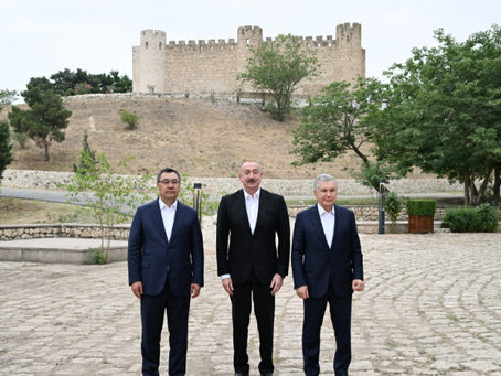 Президенты Азербайджана, Узбекистана и Кыргызстана посетили замок Шахбулаг в Агдаме