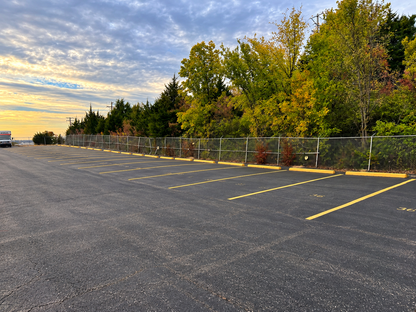 Well marked vehicle storage parking spaces in Maryland Heights
