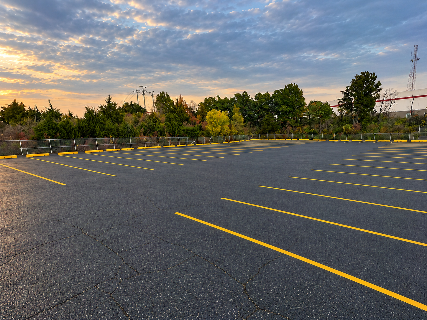 Large outdoor RV and trailer parking lot near St Louis
