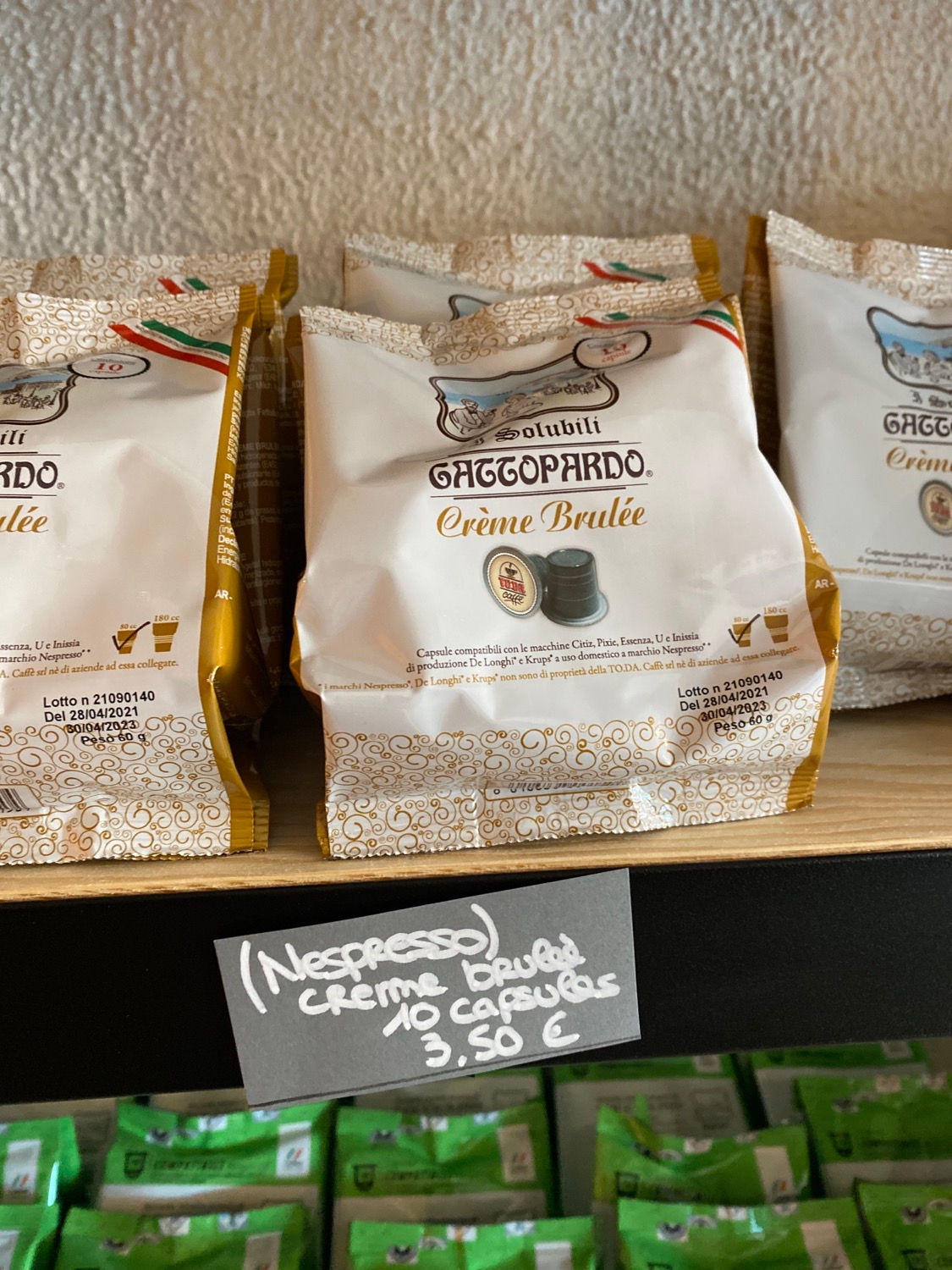 Dosettes compatibles Nespresso goût crème brûlée x10