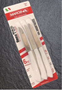 Marob brand- Pairing Knives Pack (made in Italy)- WHITE- 6 Pack