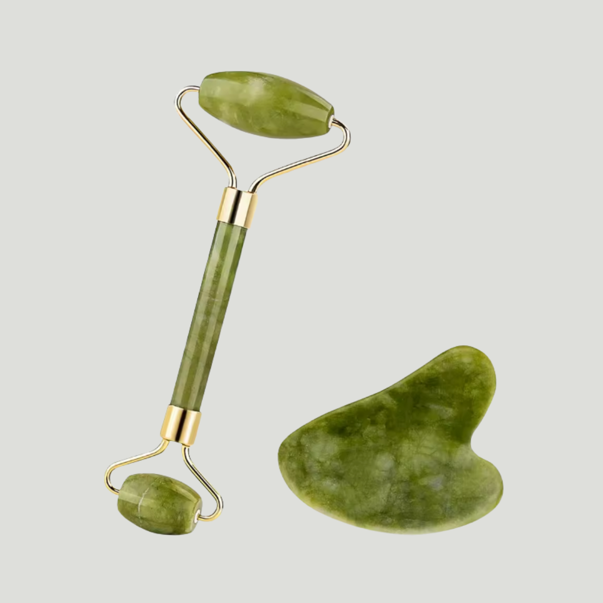 Kit Jade Ritual — Rolo Facial + Gua Sha Natural