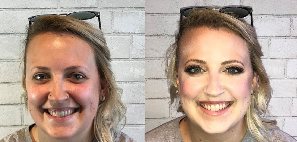makeup before and after