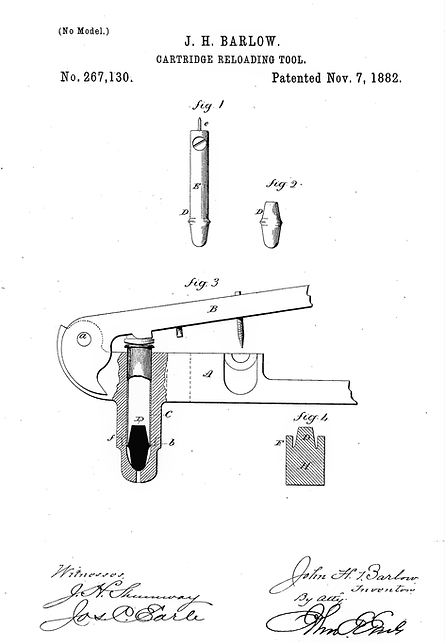 Winchester 1882 Reloading Tool Patent