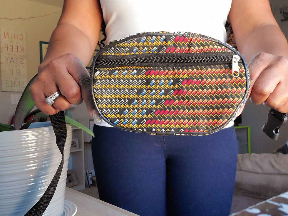 Thumbnail: Tweed Pattern Oval Fanny Pack