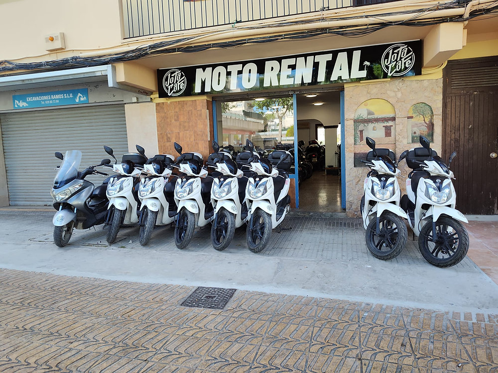 New scooter rental and moto rental agency open in Playa D'en Bossa Beach