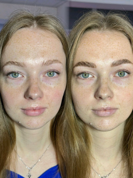 Elegancki efekt laminacji brwi