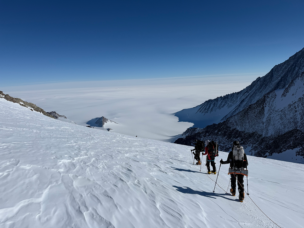 Returning from High Camp to Low Camp on Vinson Massif