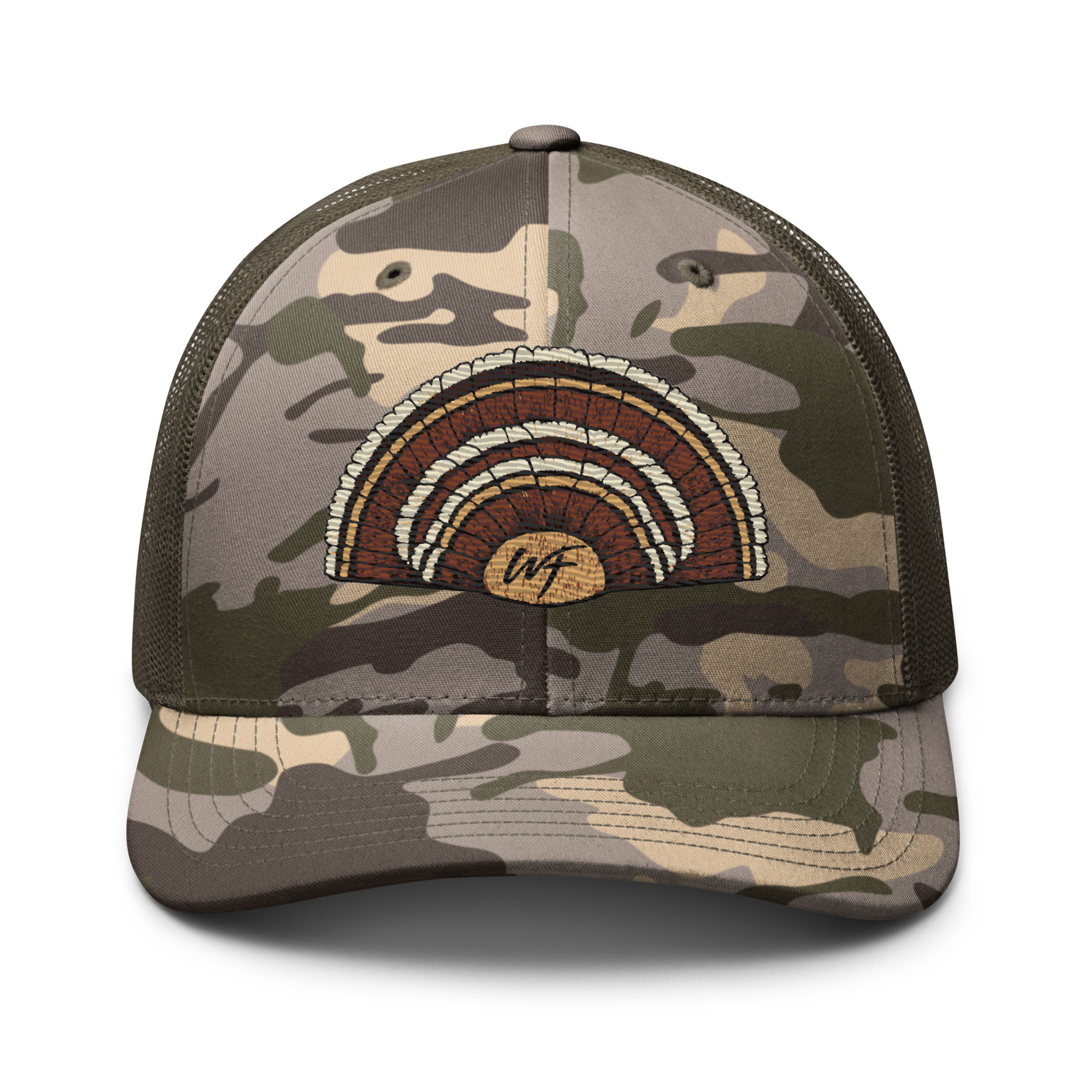 Wild Faith Spring Turkey Fan Camo Trucker Hat