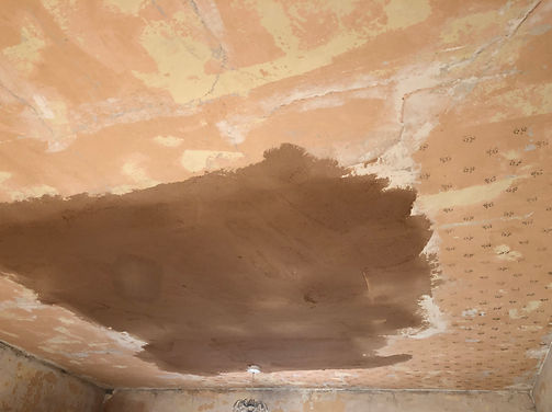 ceiling floated patch bonded to replace damaged plaster