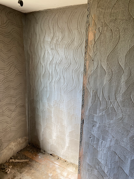 bathroom floated up level for skimming