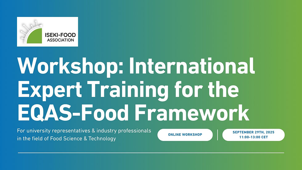 International Expert Training for the EQAS-Food Framework