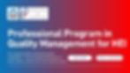 Professional Program in Quality Management for HEI