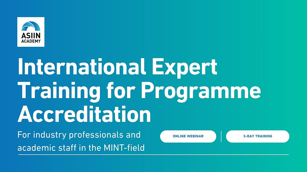 International Expert Training for Programme Accreditation