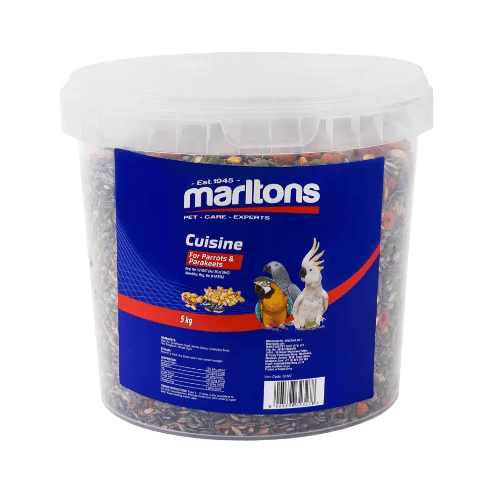 Marltons Parrot Cuisine 5Kg - Bucket