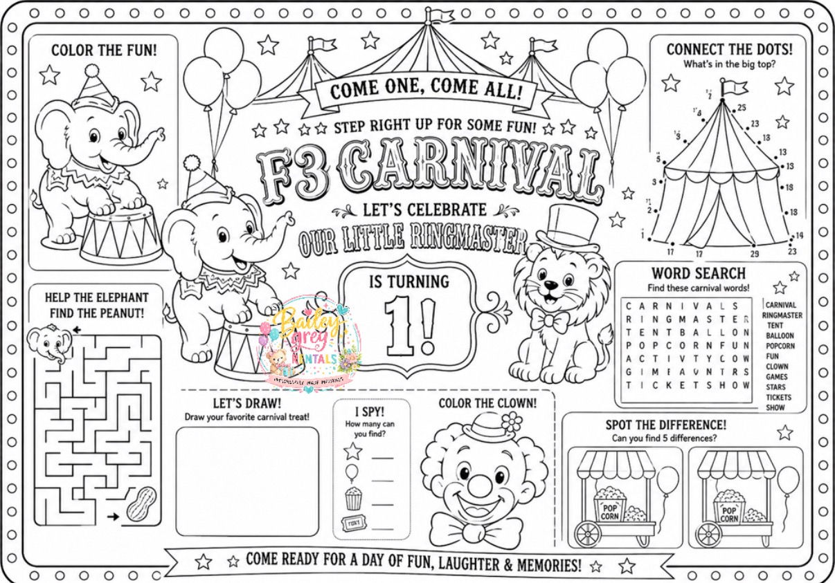 Personalized Coloring Activity Sheets