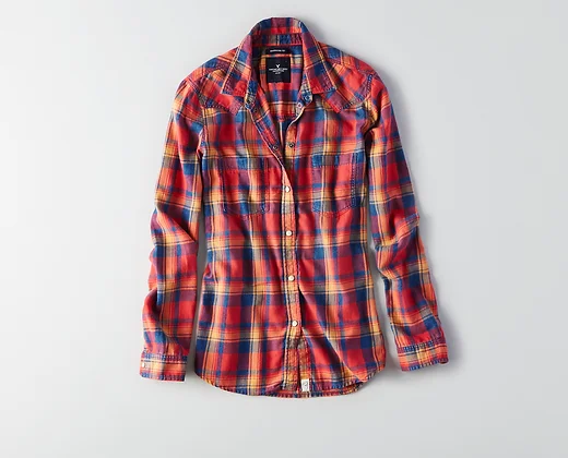 camisa escocesa mujer