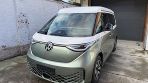 Foto’s van een Volkswagen ID. Buzz Outbase Camper, ingevoerd uit Nederland en begeleid in de validatieprocedure voor de ombouw, met succesvolle keuringen.