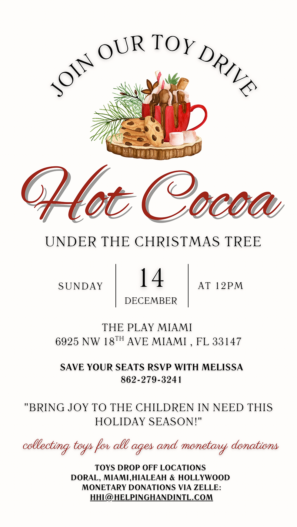 Hot Chocolate Under The Christmas Tree Donations