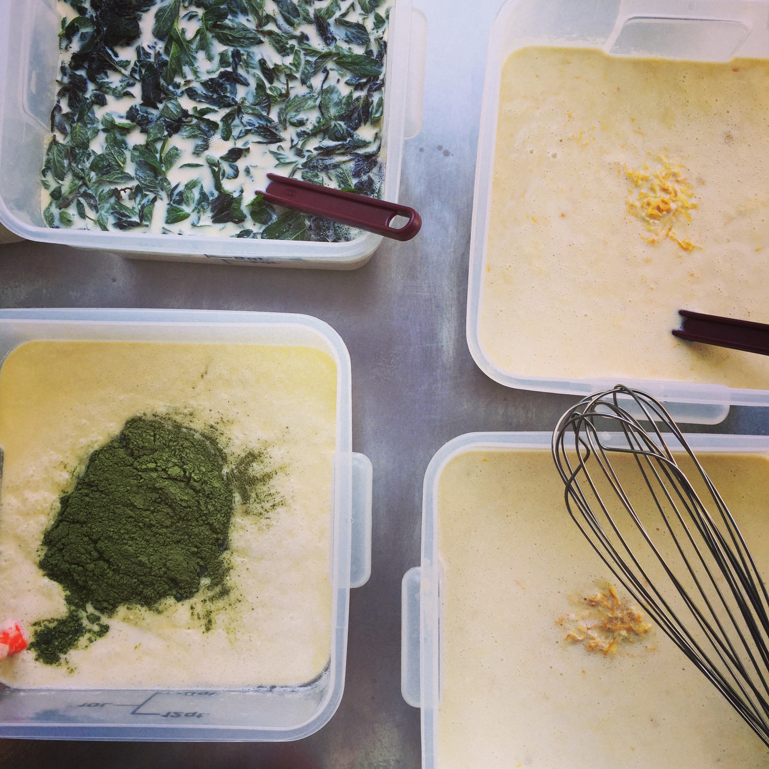 Infused ice cream custard base