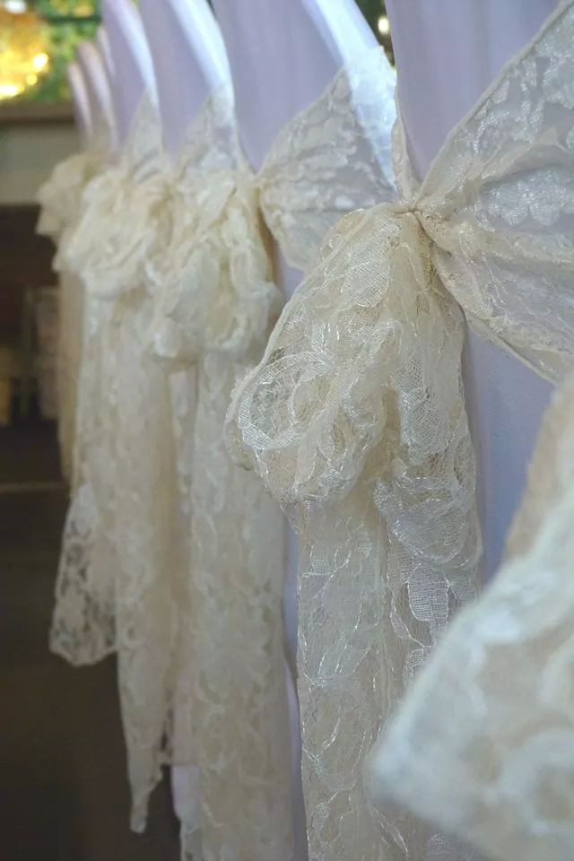 Lace chair sashes