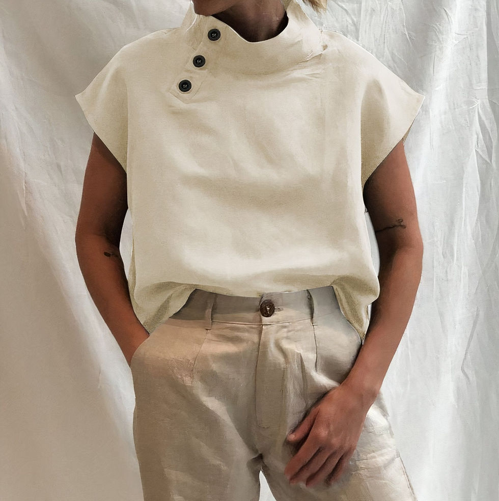 Miniatura: Button Neck Top