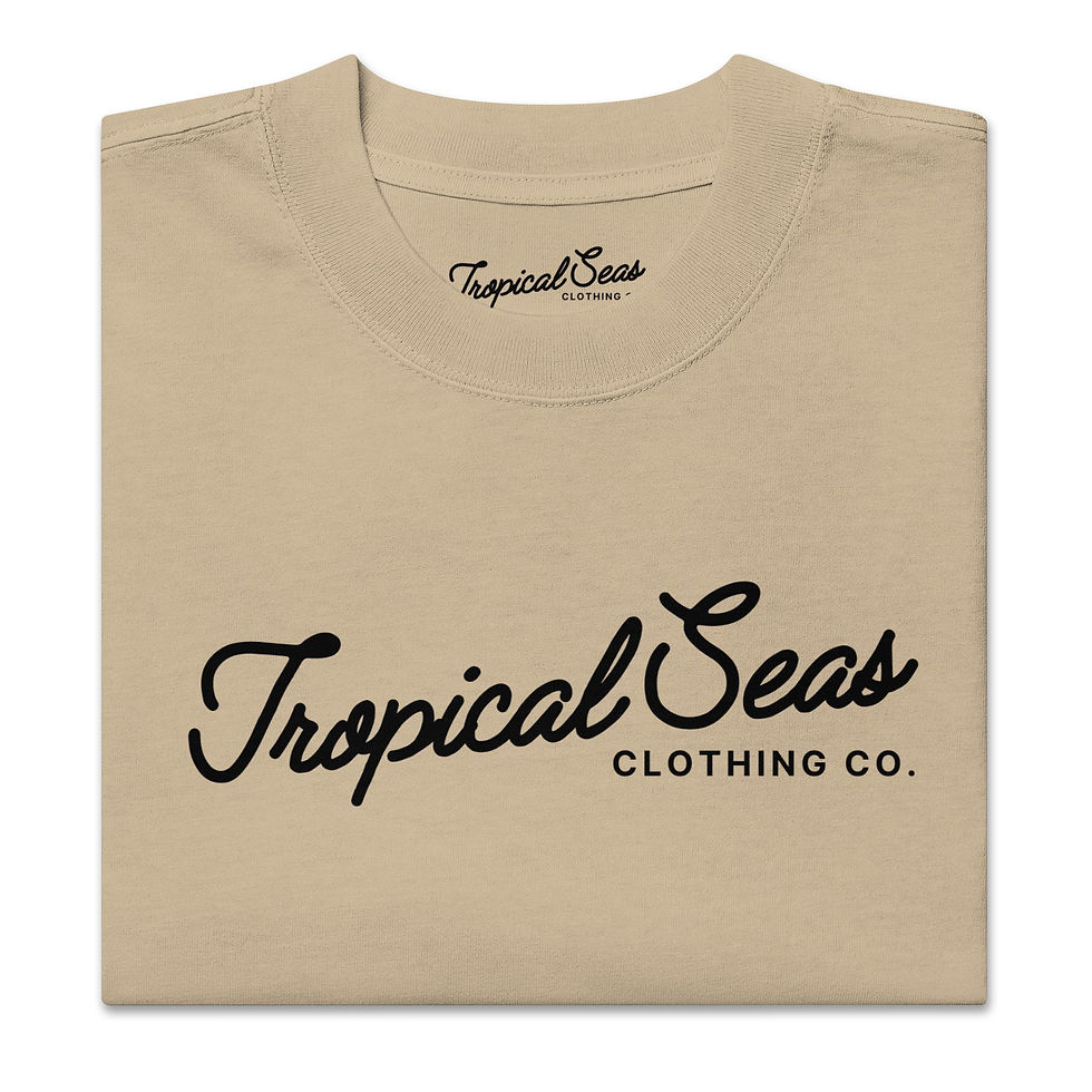 Miniatura: Oversized Tropical Seas Printed Faded T-shirt