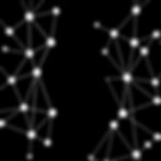 Connecting Dots, white dots, white lines connecting and black background but only faint ar