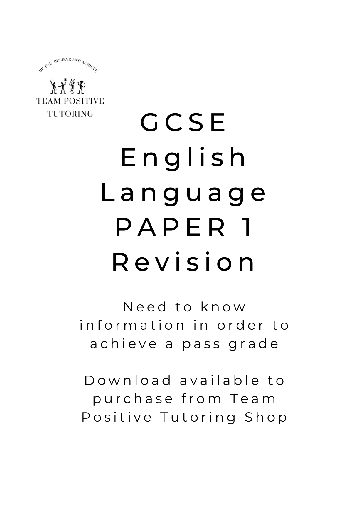 All you need to know GCSE English Language Paper 1 - revision