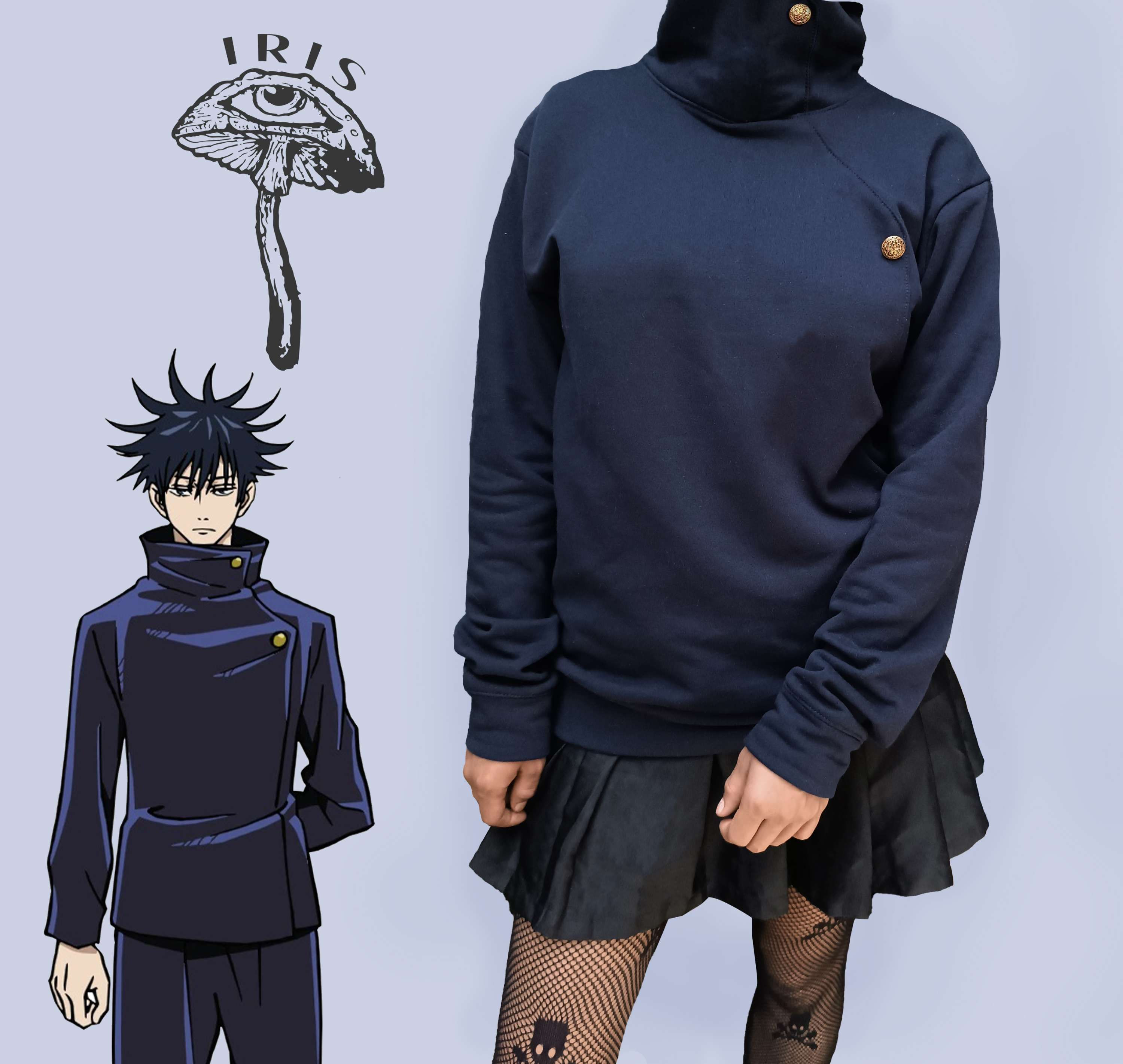 Suéter Megumi Fushiguro - Jujutsu Kaisen (suéter tipo para cosplay)