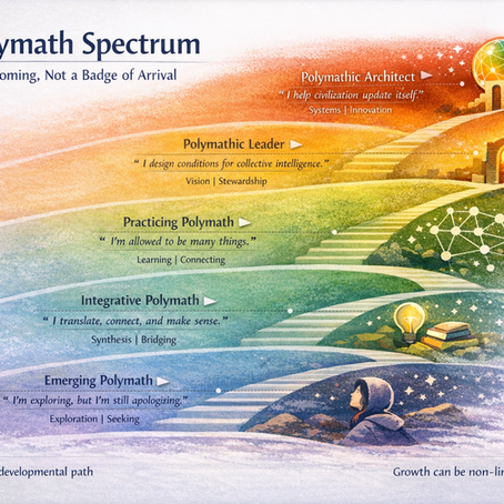 This is an image depicting the polymath spectrum described in the blog post