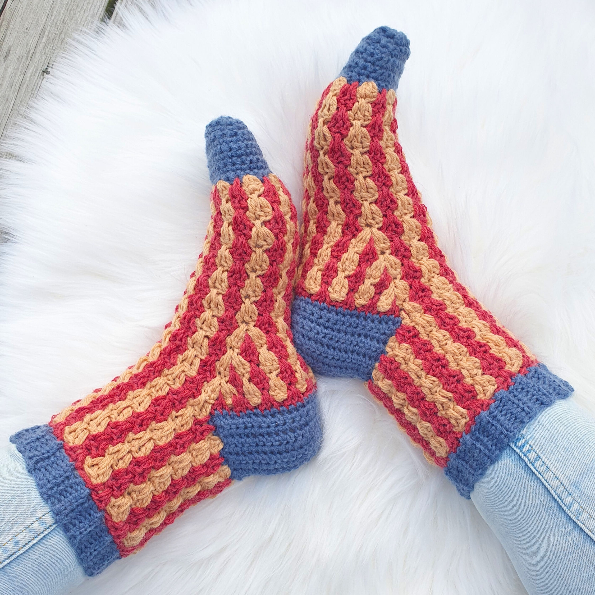 Grannys Spikey Cosy Socks - Hæklede sokker