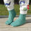 Miniaturebillede: Hæklet børnestrømper, hækleopskrift af linda ginnerup, Easy breezy ribbing socks