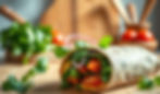 Veggie omelette wrap with fresh greens, tomatoes, and onions — a quick and wholesome option in diabetic recipes.